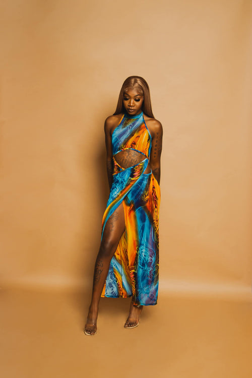 Abstract Dress ( SAME DAY SHIPPING)